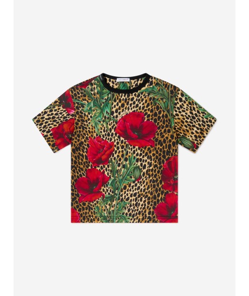 Dolce & Gabbana Kids Ocelot And Poppy T-Shirt des créatures d'habitude