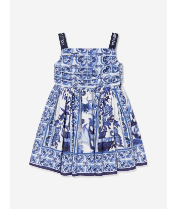 Dolce & Gabbana Girls Majolica Print Sleeveless Dress livraison et retour toujours gratuits