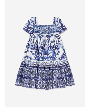 Dolce & Gabbana Girls Majolica Print Smock Dress ouvre sa boutique