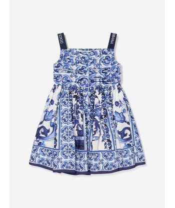 Dolce & Gabbana Girls Majolica Print Sleeveless Dress livraison et retour toujours gratuits