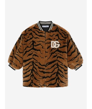 Dolce & Gabbana Girls Tiger Faux Fur Jacket offre 