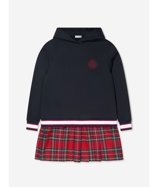 Dolce & Gabbana Girls Tartan Skirt Hooded Dress pas cher chine