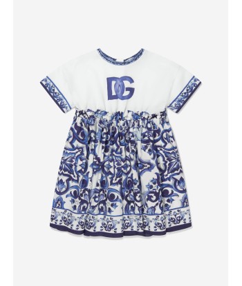 Dolce & Gabbana Girls Majolica Print Logo Dress est présent 