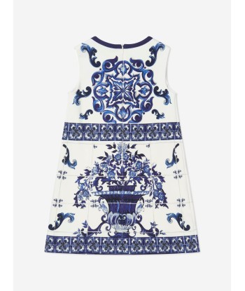 Dolce & Gabbana Girls Majolica Print Sleeveless Dress 2024