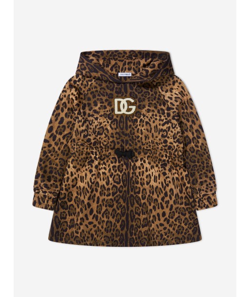 Dolce & Gabbana Girls Leopard Print Hooded Sweat Dress est présent 