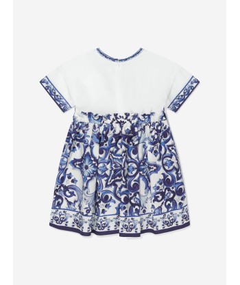 Dolce & Gabbana Girls Majolica Print Logo Dress est présent 