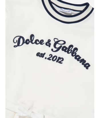 Dolce & Gabbana Girls Contrast Logo Sweater Dress Amélioration de cerveau avec