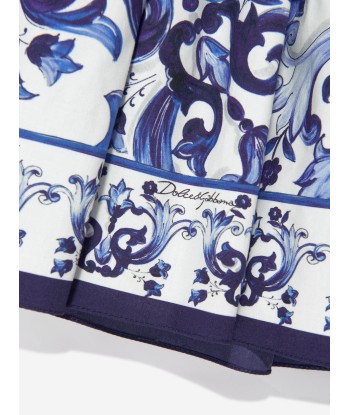 Dolce & Gabbana Girls Majolica Print Logo Dress est présent 