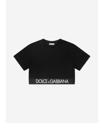 Dolce & Gabbana Girls Logo Band T-Shirt in Black l'évolution des habitudes 