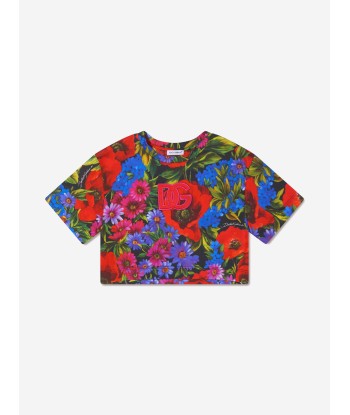 Dolce & Gabbana Girls Floral Print T-Shirt Faites des économies