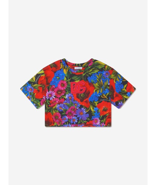 Dolce & Gabbana Girls Floral Print T-Shirt Faites des économies