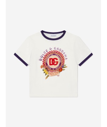 Dolce & Gabbana Girls Crest Logo Print T-Shirt Les magasins à Paris et en Île-de-France