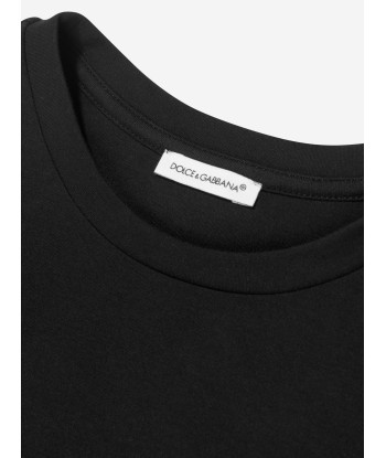 Dolce & Gabbana Girls Logo Band T-Shirt in Black l'évolution des habitudes 