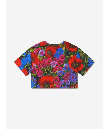 Dolce & Gabbana Girls Floral Print T-Shirt Faites des économies