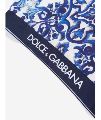 Dolce & Gabbana Girls Majolica Print Cropped T-Shirt Les magasins à Paris