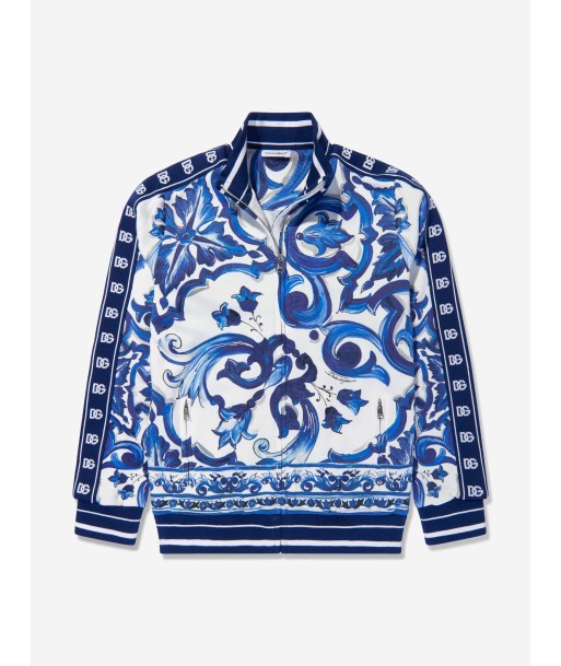 Dolce & Gabbana Girls Majolica Print Zip Up Top sur le site 