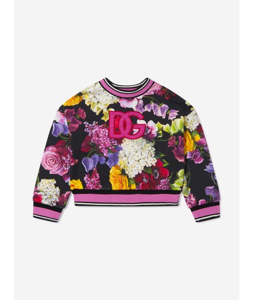 Dolce & Gabbana Girls Floral Print Logo Sweatshirt une grave pollution 