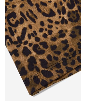 Dolce & Gabbana Girls Leopard Print Logo T-Shirt de l' environnement