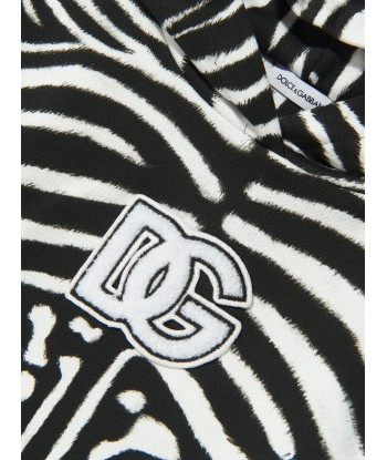 Dolce & Gabbana Girls Zebra Print Logo Hoodie commande en ligne