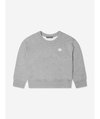 Acne Studios Kids Crew Neck Sweatshirt in Grey Les magasins à Paris