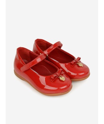 Dolce & Gabbana Girls Patent Leather Ballerina Shoes livraison gratuite