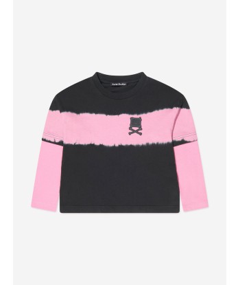 Acne Studios Kids Long Sleeve Colourblock T-Shirt in Black de France