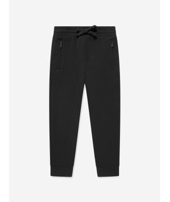 Dolce & Gabbana Boys Branded Joggers in Black Pour