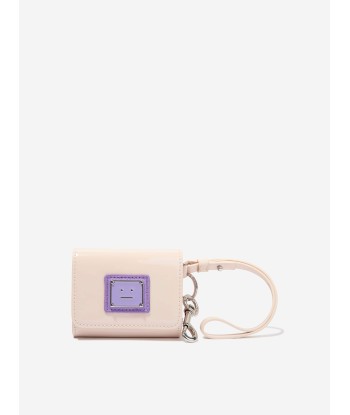 Acne Studios Kids Face Logo Wallet in Beige Paris Déstockage Promo