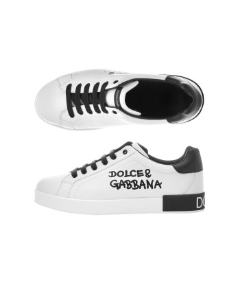 Dolce & Gabbana Girls Leather Logo Lace Up Trainers suggérées chez