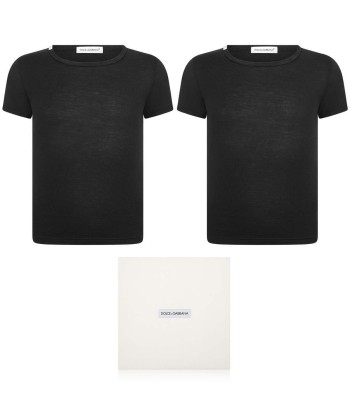 Dolce & Gabbana Boys Cotton Branded T-Shirt Set (2 Pack) Venez découvrir notre 