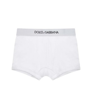 Dolce & Gabbana Boys Boxer Shorts Set (2 Pack) in White Faites des économies