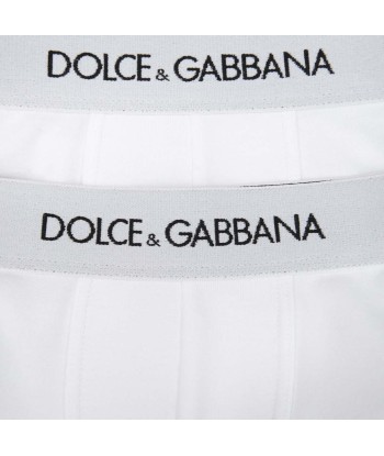 Dolce & Gabbana Boys Boxer Shorts Set (2 Pack) in White Faites des économies