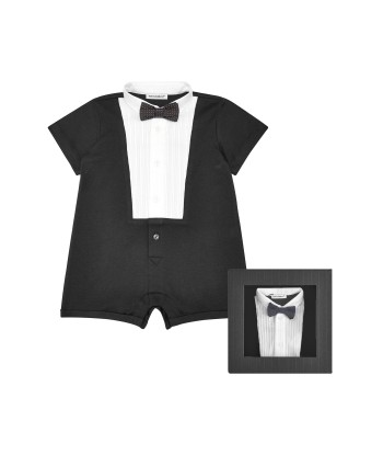 Dolce & Gabbana Baby Boys Tuxedo Romper in Black meilleur choix