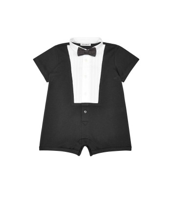 Dolce & Gabbana Baby Boys Tuxedo Romper in Black meilleur choix