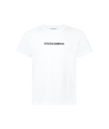 Dolce & Gabbana Boys Cotton Jersey Logo T-Shirt Les magasins à Paris