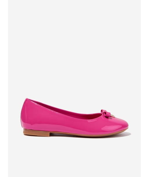 Dolce & Gabbana Girls Patent Leather Ballerinas in Pink votre