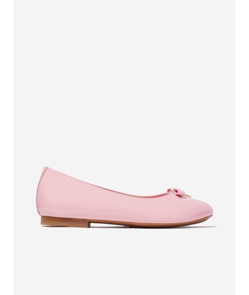 Dolce & Gabbana Girls Patent Leather Ballerinas in Pink Faites des économies