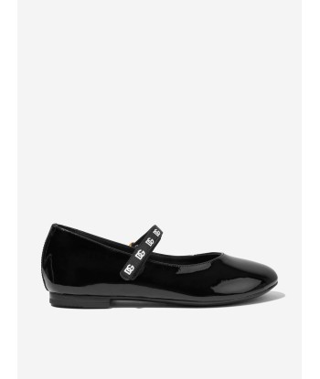 Dolce & Gabbana Girls Patent Leather Shoes in Black français