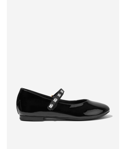 Dolce & Gabbana Girls Patent Leather Shoes in Black français