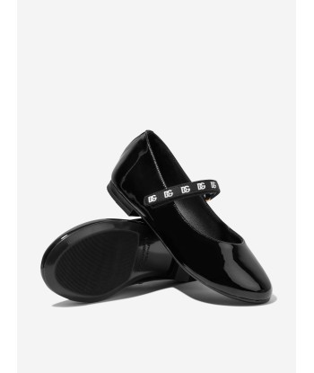 Dolce & Gabbana Girls Patent Leather Shoes in Black français