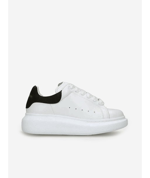 Alexander McQueen Kids Leather Lace Up Trainers brillant des détails fins