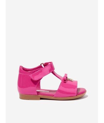 Dolce & Gabbana Girls Patent Leather Sandals in Pink acheter en ligne