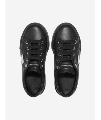 Dolce & Gabbana Kids Leather Lace Up Trainers in Black votre restaurant rapide dans 