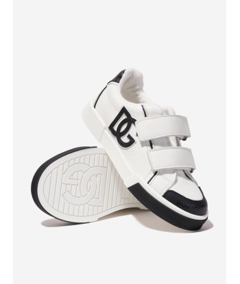 Dolce & Gabbana Kids Leather Velcro Trainers in White chez Cornerstreet bien 