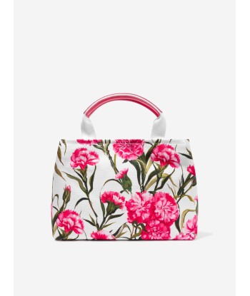 Dolce & Gabbana Girls Carnations Tote Bag in White Venez découvrir notre 