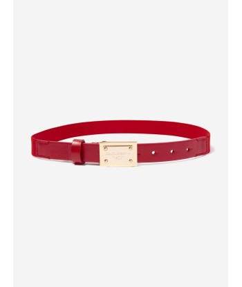 Dolce & Gabbana Girls Leather Branded Belt in Red Véritable concentré