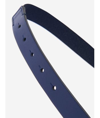 Dolce & Gabbana Boys Leather Logo Belt in Navy chez Cornerstreet bien 