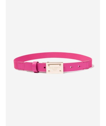 Dolce & Gabbana Girls Leather Branded Belt in Pink offre 