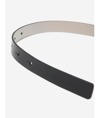 Dolce & Gabbana Boys Leather Branded Belt in Black des créatures d'habitude