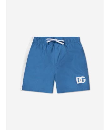 Dolce & Gabbana Baby Boys Logo Swim Shorts in Blue offre 